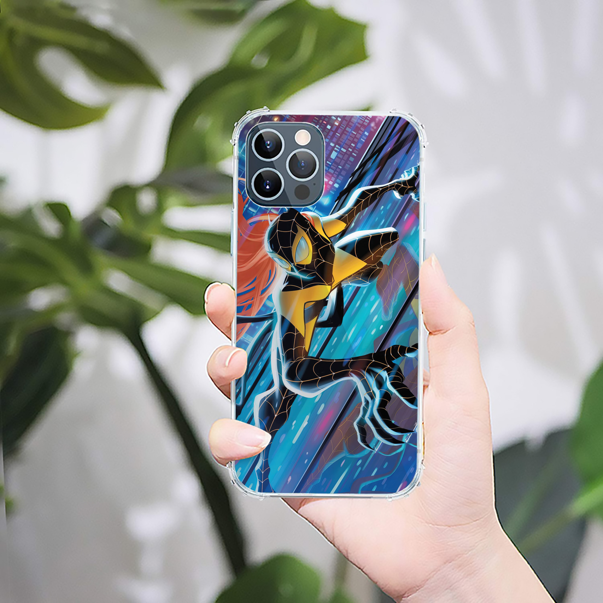 （画像用） Spider Man スパイダーマン 【iPhone 12シリーズ対応】透明スマホケース（クリアソフトケース）